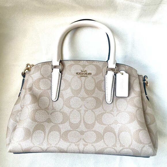 Coach Mini Sage Carryall CrossBody (Cream/ Khaki) - Picture 1 of 10